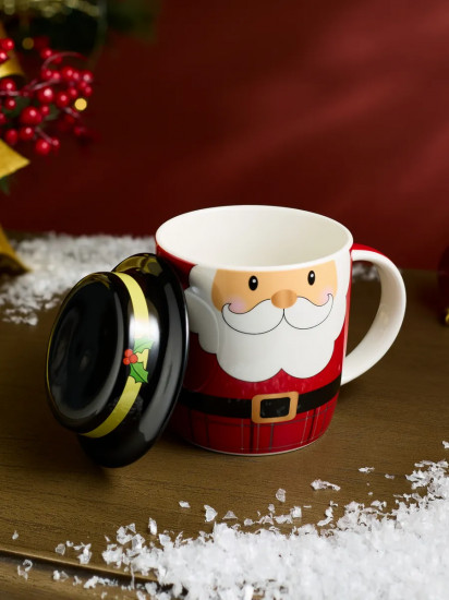Кружка с крышкой «Санта»