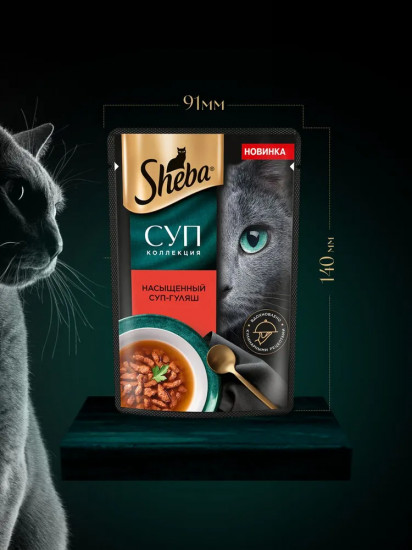 Корм влажный для взрослых кошек с добавлением говядины «Насыщенный суп-гуляш»