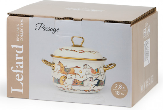 Кастрюля с крышкой эмалированная «Passage»