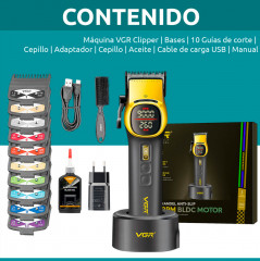 Машинка для стрижки волос  VGR V-885С Gold - Фото 12