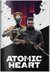 Atomic Heart. Близняшка и Нечаев. Комплект из постербука, значка и обложки на паспорт - Фото 4
