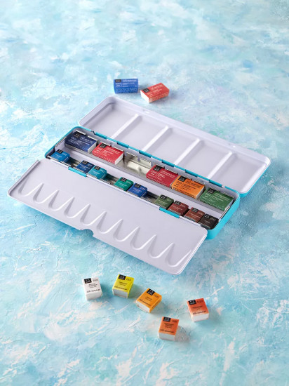 Пенал для акварели в кюветах