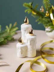 Фигурка новогодняя с подсветкой «Тройная свеча» - Фото 4