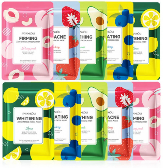 Увлажняющая маска для лица тонизирующая с экстрактом голубики