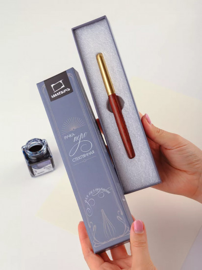 Ручка-перо стеклянная для каллиграфии