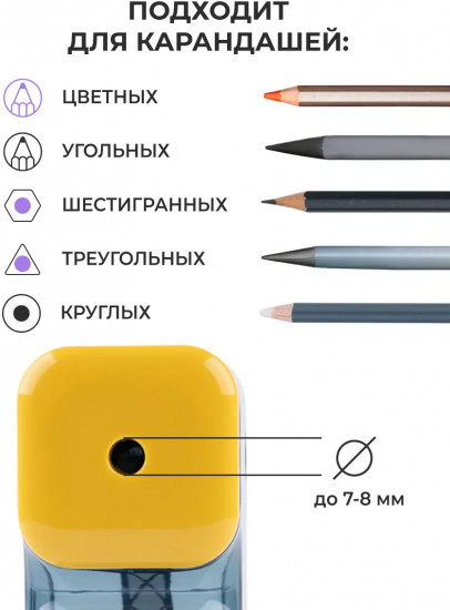 Точилка механическая с контейнером
