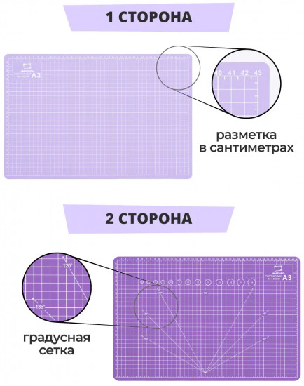 Коврик для резки двусторонний