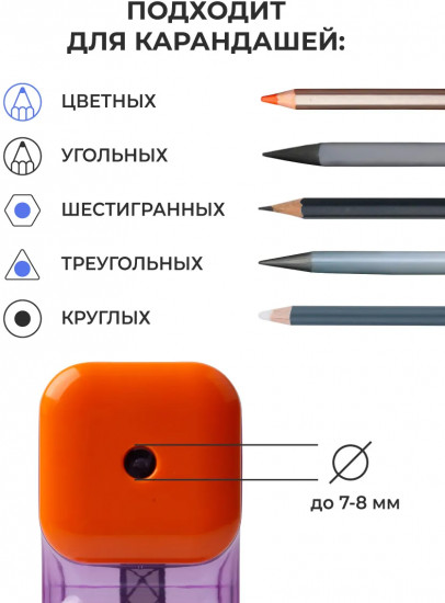 Точилка для карандашей механическая с контейнером