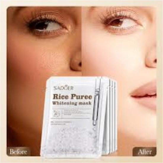 Осветляющая и увлажняющая тканевая маска для лица с рисовым экстрактом «Rice Original Whitening and Moisturizing facial mask»