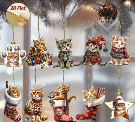 Набор украшений новогодних «Котики»