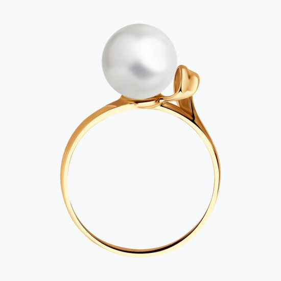 Кольцо из золочёного серебра с жемчугом