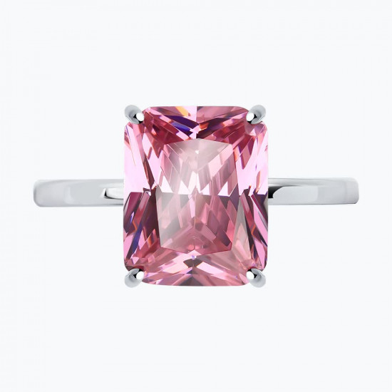 Кольцо из серебра с фианитом