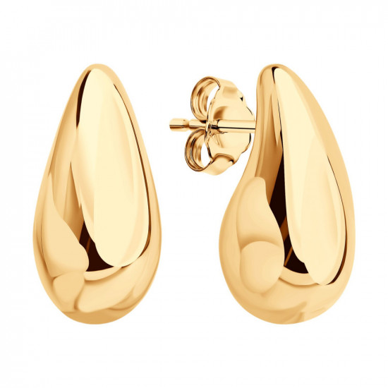 Серьги из золочёного серебра