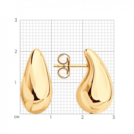 Серьги из золочёного серебра