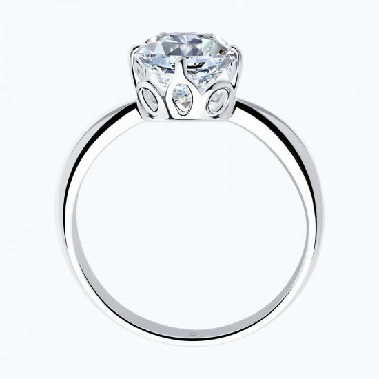 Кольцо из серебра с фианитом