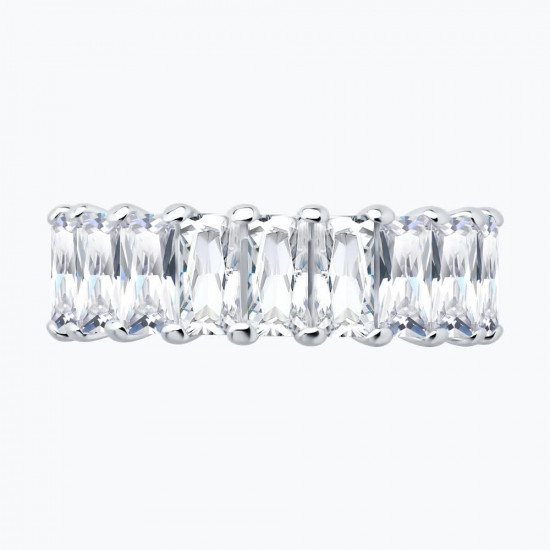 Кольцо из серебра с фианитами