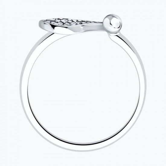 Кольцо из серебра с фианитами