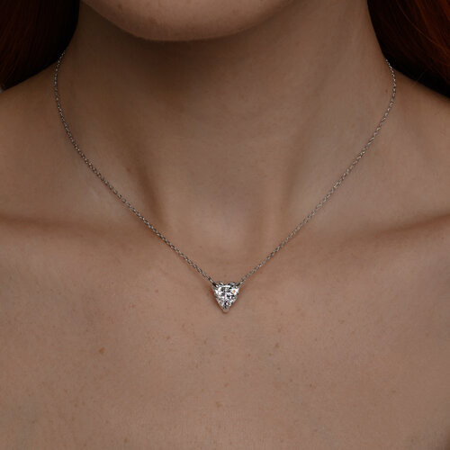 Колье из серебра с фианитом