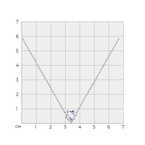 Колье из серебра с фианитом
