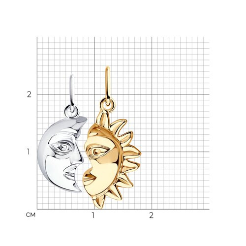 Подвеска из золочёного серебра