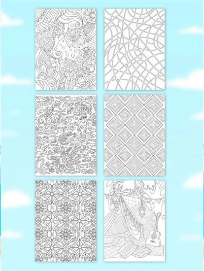 Раскраска против тревожности. Котик на чиле