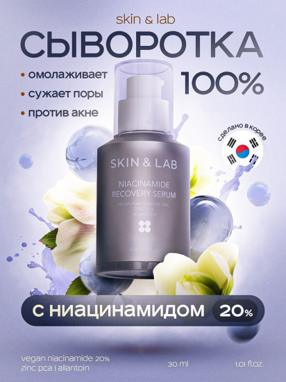 Cыворотка для лица восстанавливающая с ниацинамидом 20% «Niacinamide Recovery Serum»