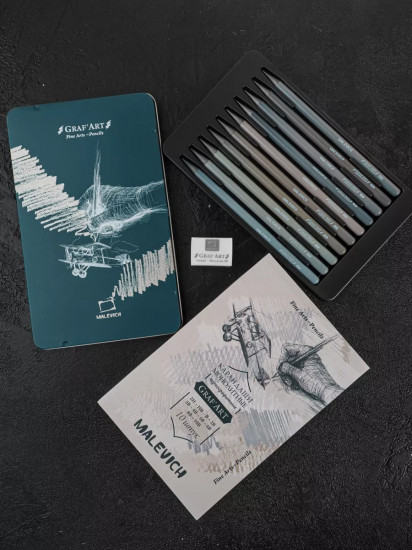 Набор карандашей чернографитных монолитных