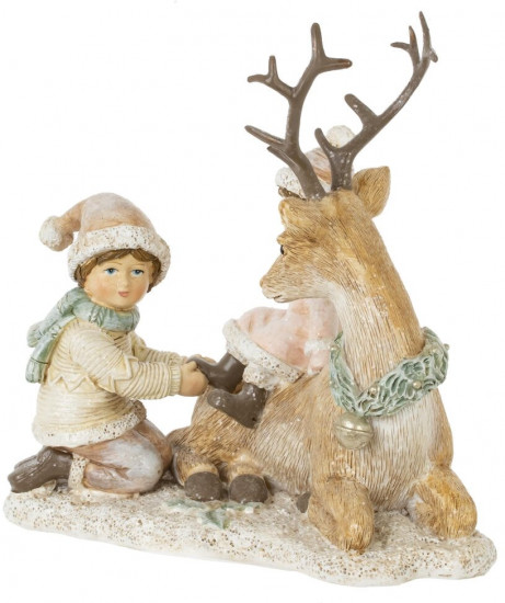 Фигурка декоративная «Олень и дети»