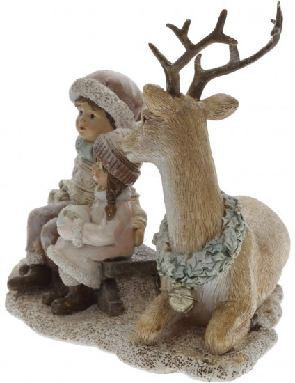 Фигурка декоративная «Олень и дети»