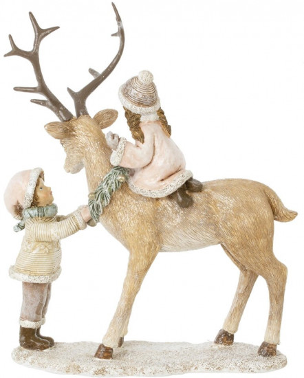 Фигурка декоративная «Олень и дети»