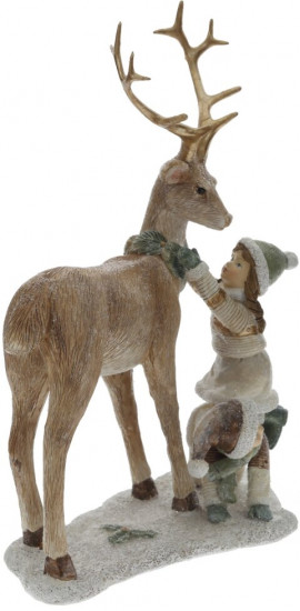Фигурка декоративная «Олень и дети»
