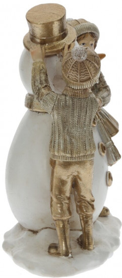 Фигурка декоративная «Снеговик и дети»