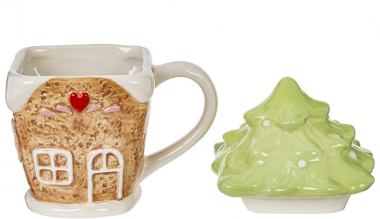 Кружка с крышкой «Пряник» 