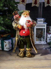 Фигура новогодняя «Дед Мороз. В вязаном жилете, с подарками» - Фото 1