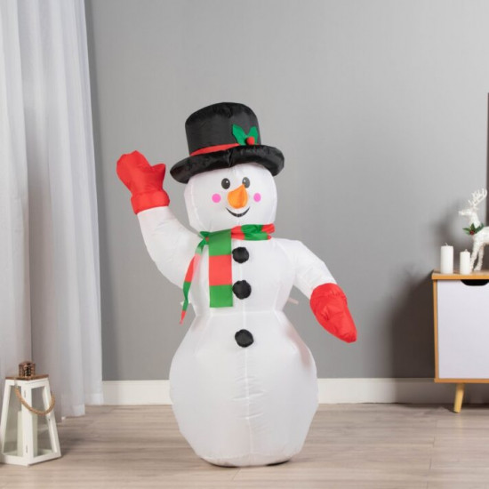 Надувная фигура с подсветкой «Снеговик»