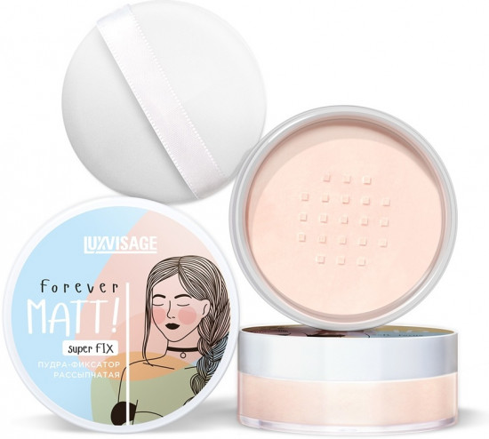 Пудра-фиксатор для лица рассыпчатая «Forever Matt! Super Fix», оттенок полупрозрачный