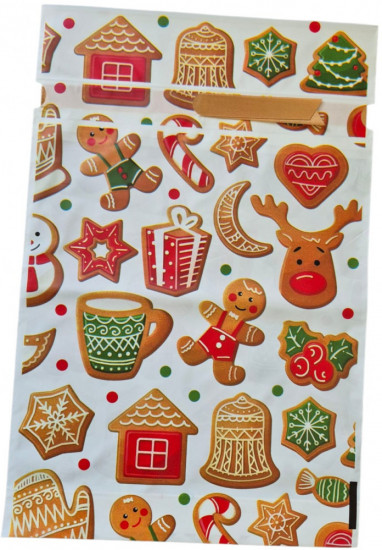 Набор пакетов новогодних подарочных