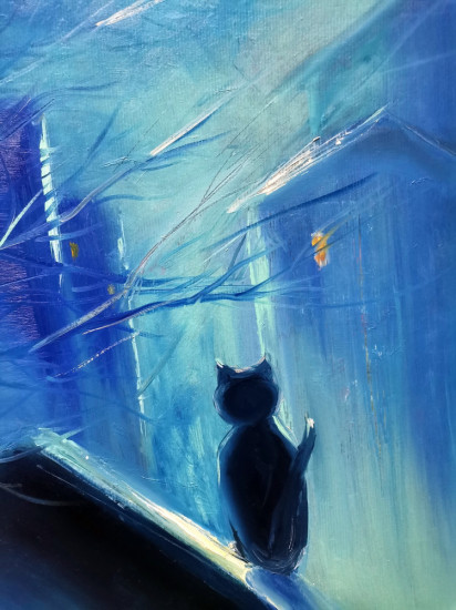 Картина маслом «Лунная ночь»