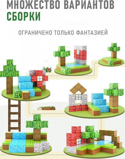 Конструктор магнитный «Майнкрафт»