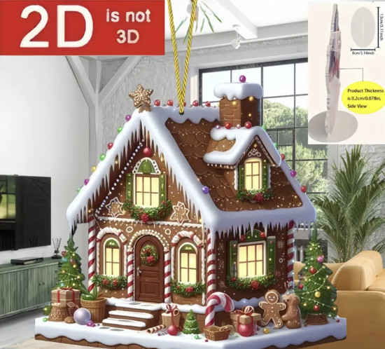 Игрушка ёлочная «Новогодний домик»