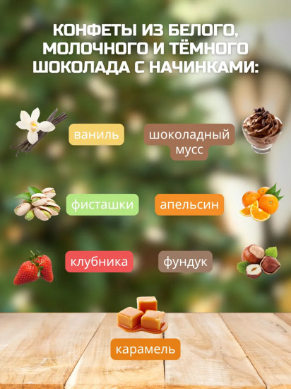 Ассорти шоколадных конфет с начинкой