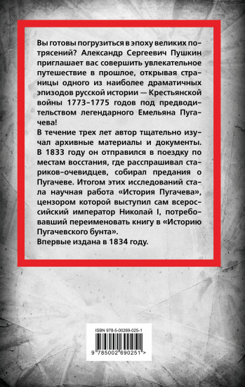 История Пугачевского бунта