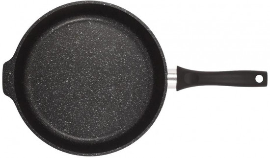 Сковорода с крышкой «Тёмный мрамор»