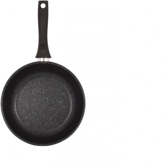 Сковорода с крышкой «Тёмный мрамор»