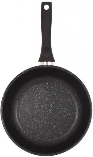 Сковорода с крышкой «Тёмный мрамор»