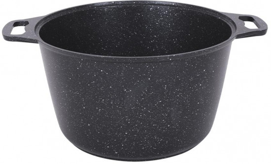 Кастрюля с крышкой «Тёмный мрамор»