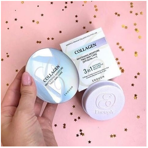 Пудра для лица SPF30 «Collagen Whitening Moisture Two Way Cake», оттенок 13