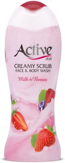 Гель-скраб для душа «Клубника со сливками»