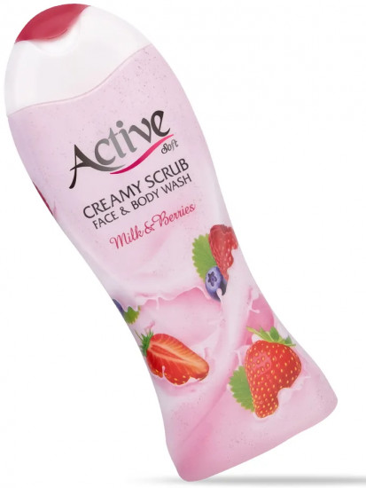 Гель-скраб для душа «Клубника со сливками»