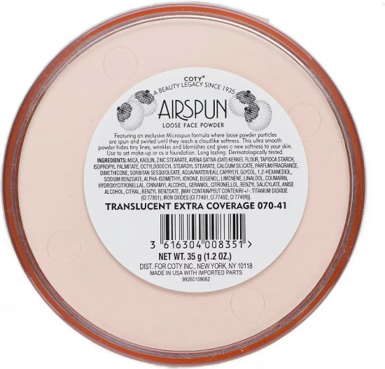 Пудра для лица «Airspun», оттенок Translucent